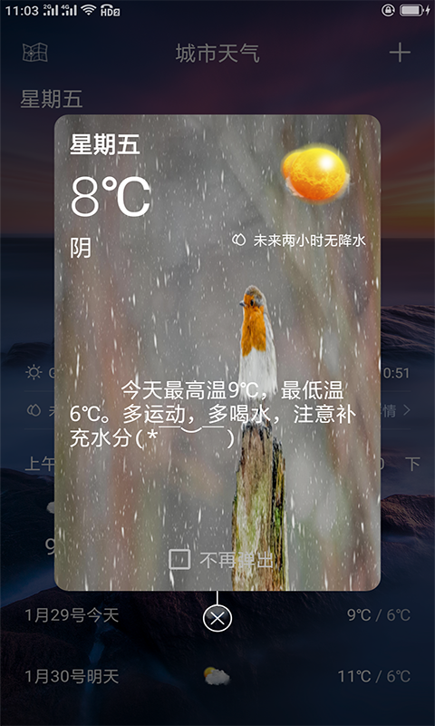 啊噢天气预报精简版截图2
